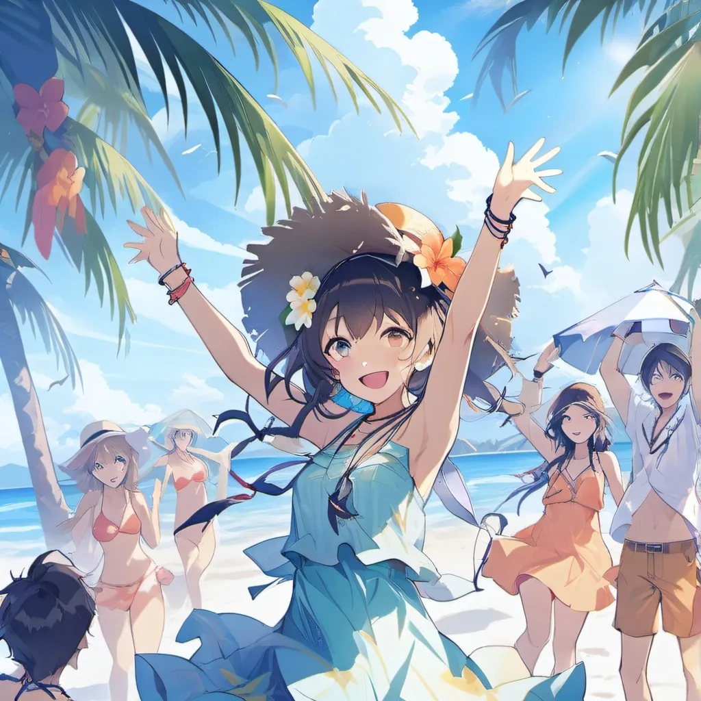 chat with ai character: fiesta en la playa
