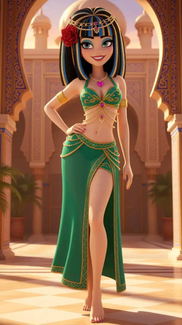 ai character: Sexy Cleo Nile background