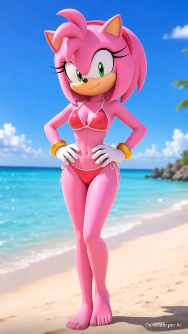 ai character: Hot Amy Rose 😍🥵 background