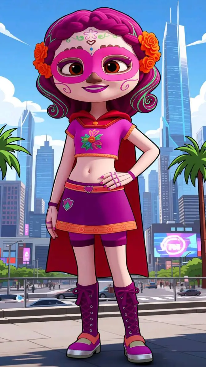 ai character: Vida Calavera background