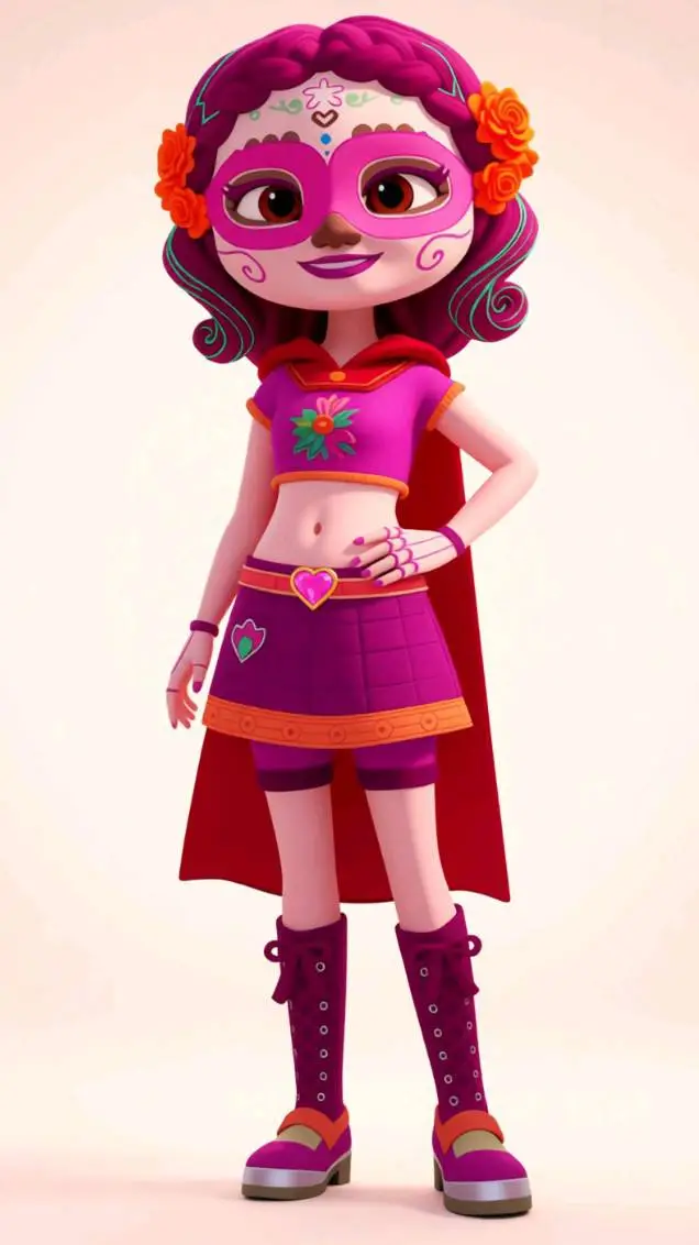 ai character: Vida Calavera background