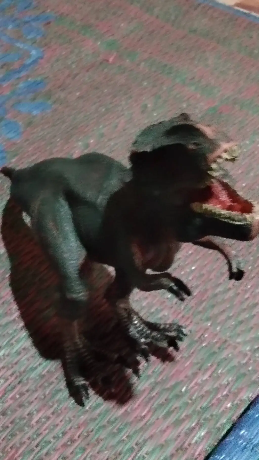 ai character: t rex toy background