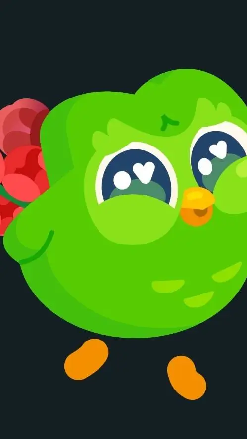 ai character: Duolingo XD background