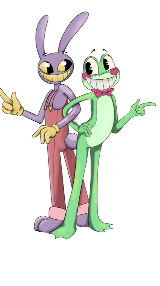 ai character: Jax x ribbit tadc background