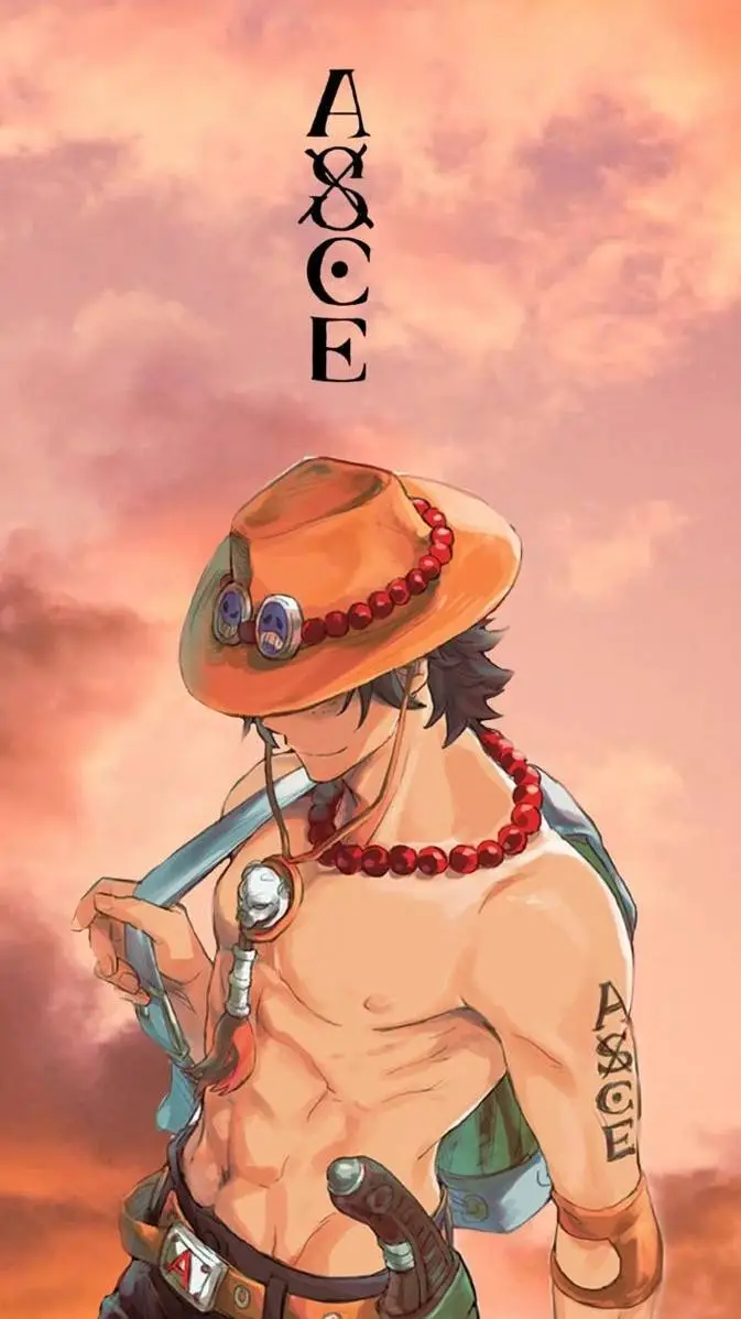 ai character: Ace one piece background