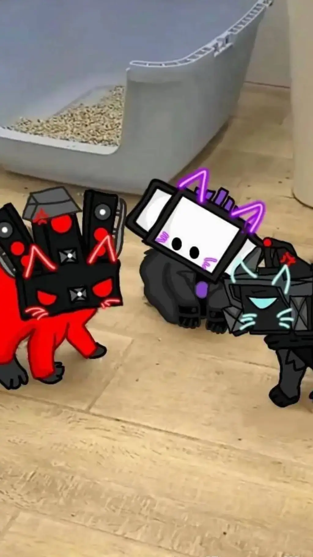 ai character: Titans gatos background