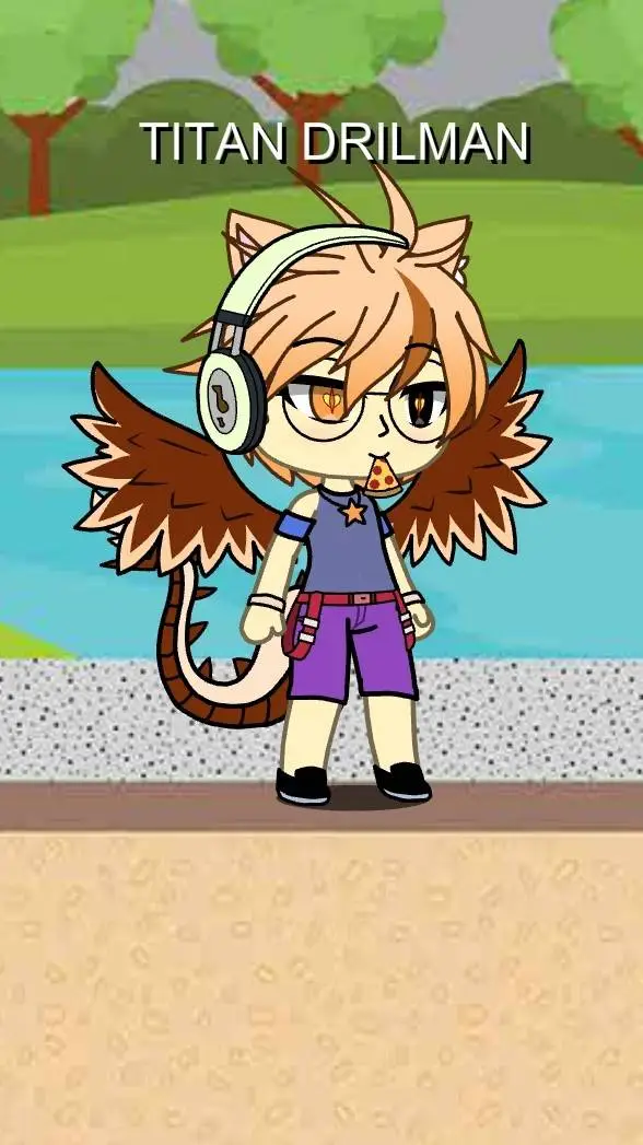 ai character: Titan drilman  background