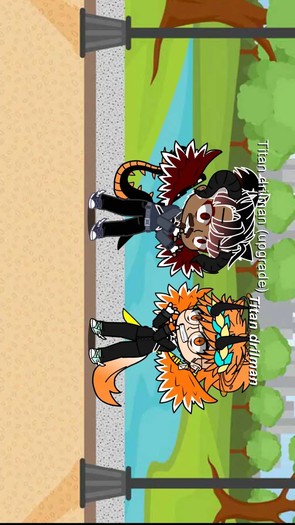 ai character: TDR VS TDR UPGRADE background