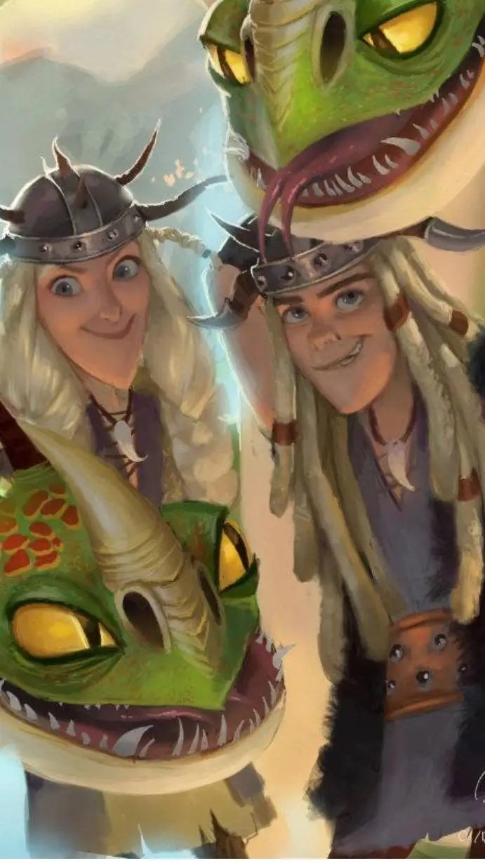 ai character: Viking twins background