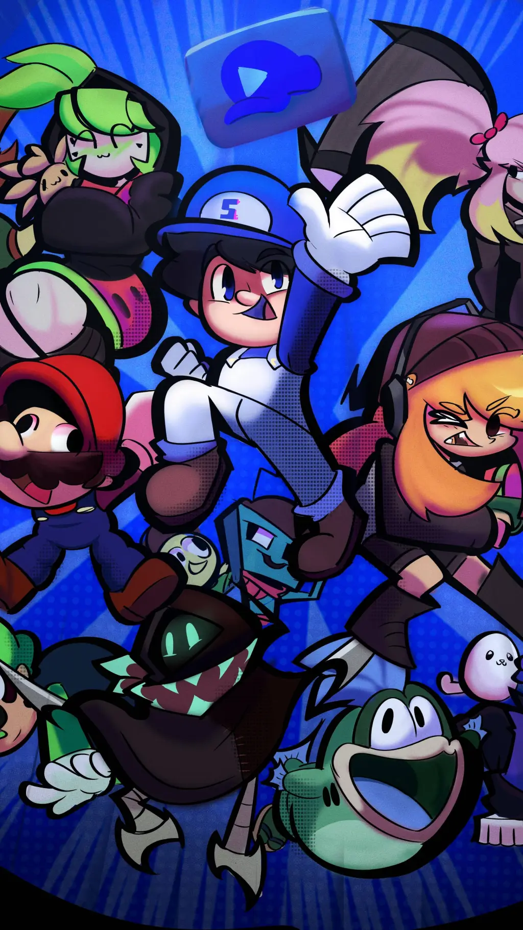 ai character: {The SMG4 crew!} background