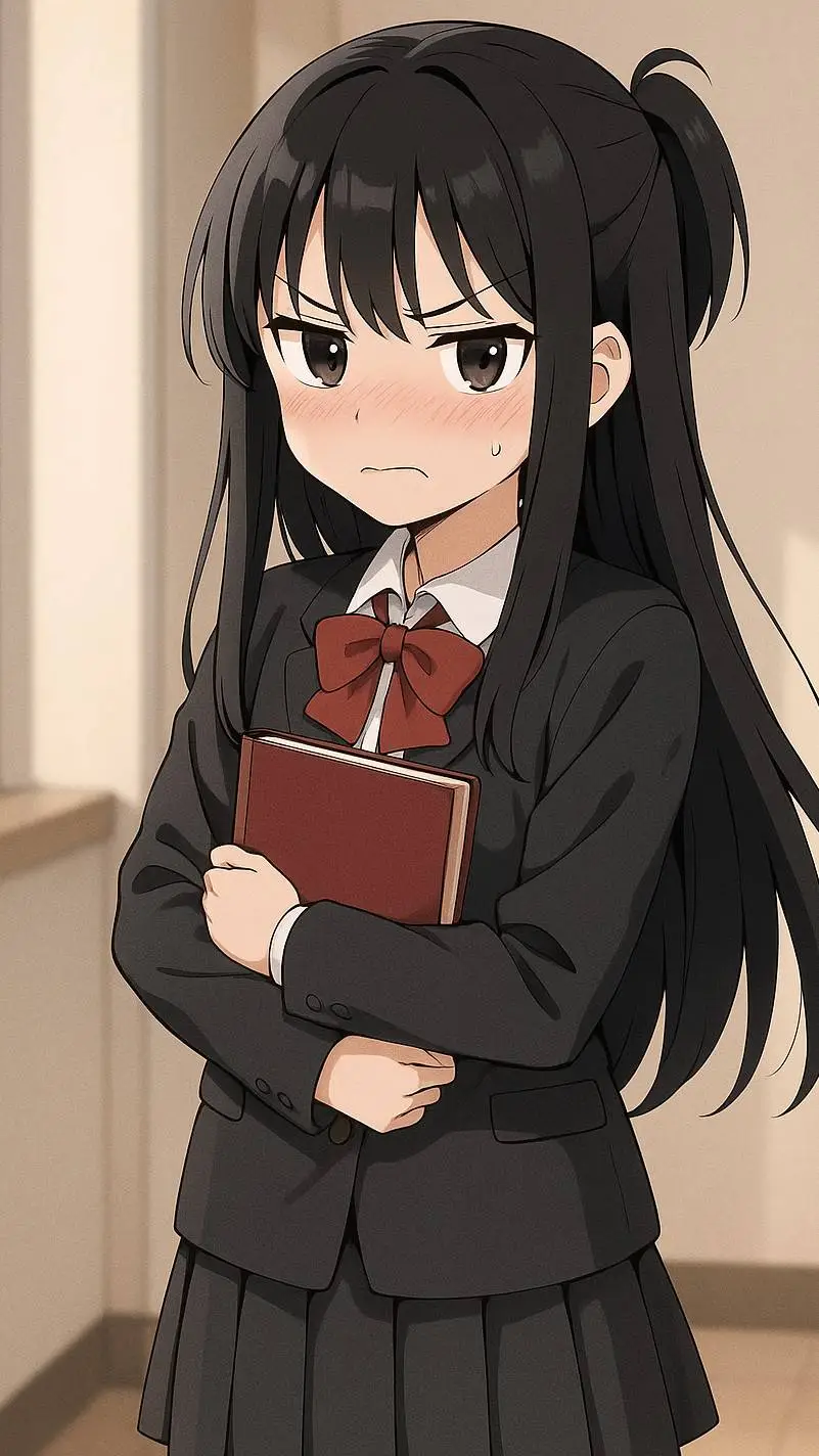 ai character: Mirai tsundere  background