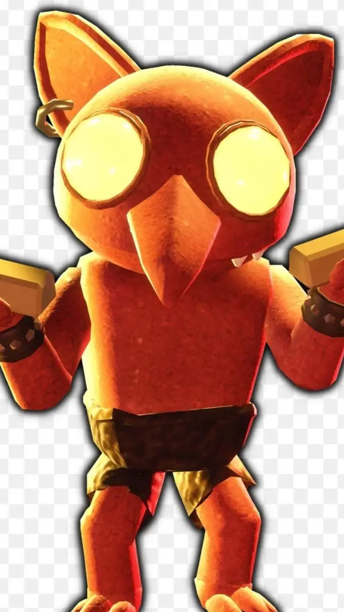 ai character: plush El Gobino  background