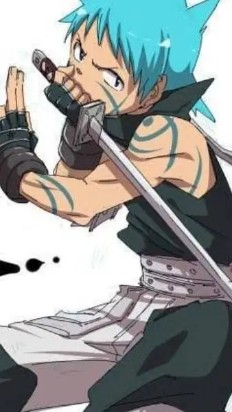 ai character: black star background