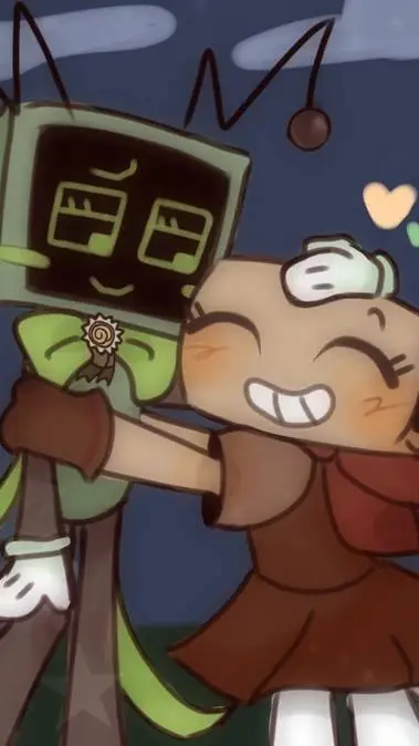 ai character: Vee X shelly background
