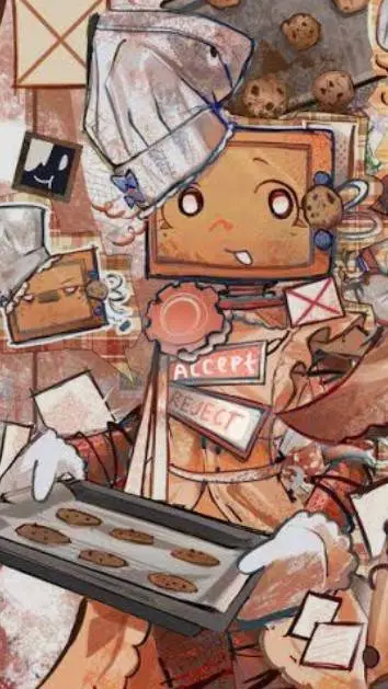 ai character: cookieware  background