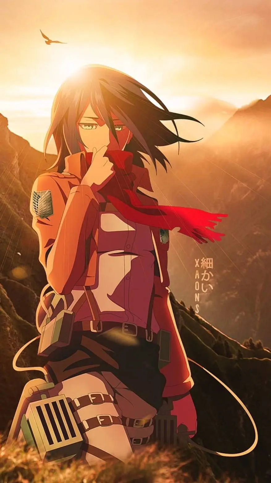 ai character: Mikasa Ackerman  background