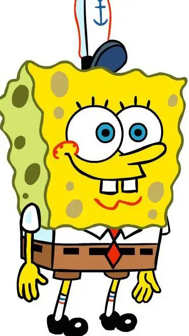 ai character: Bob esponja background