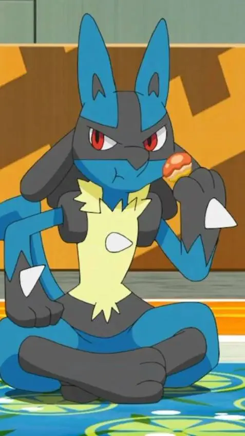 ai character: lucario  background