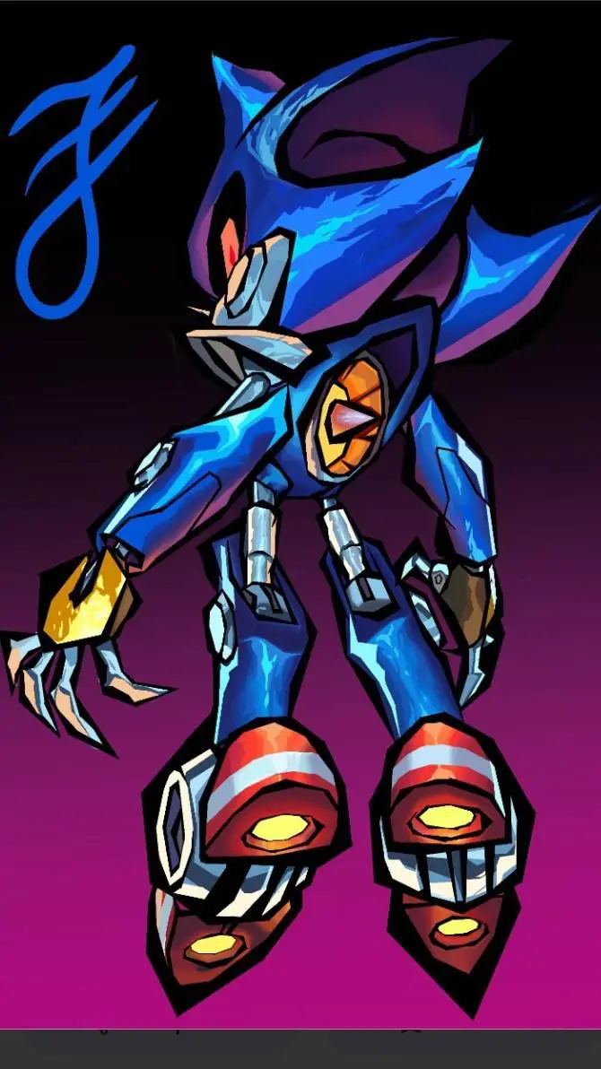 ai character: metal Sonic  background