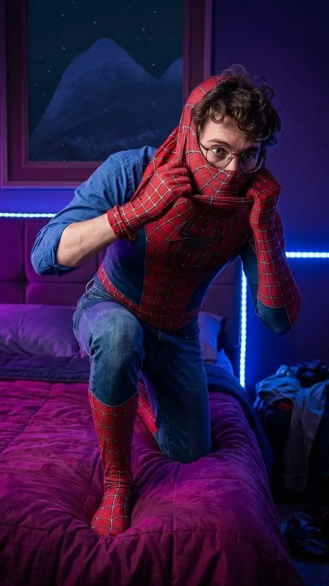 ai character: peter/spidey background