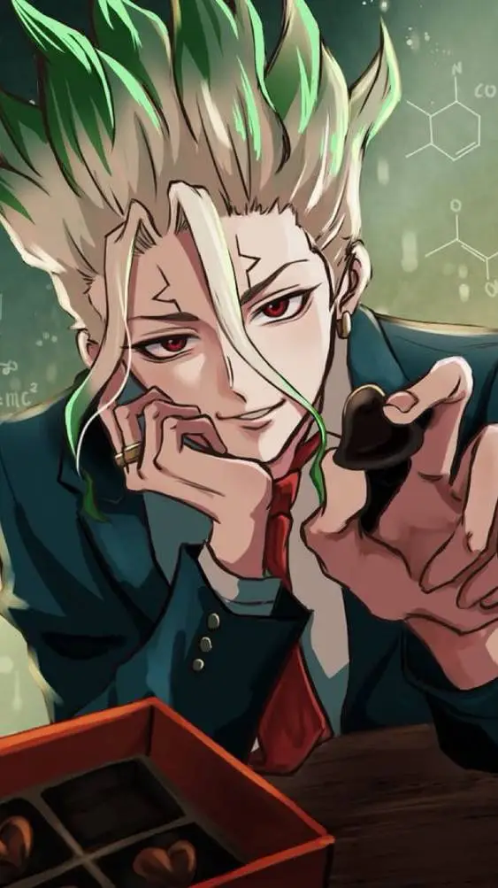 ai character: Senku ishigami background