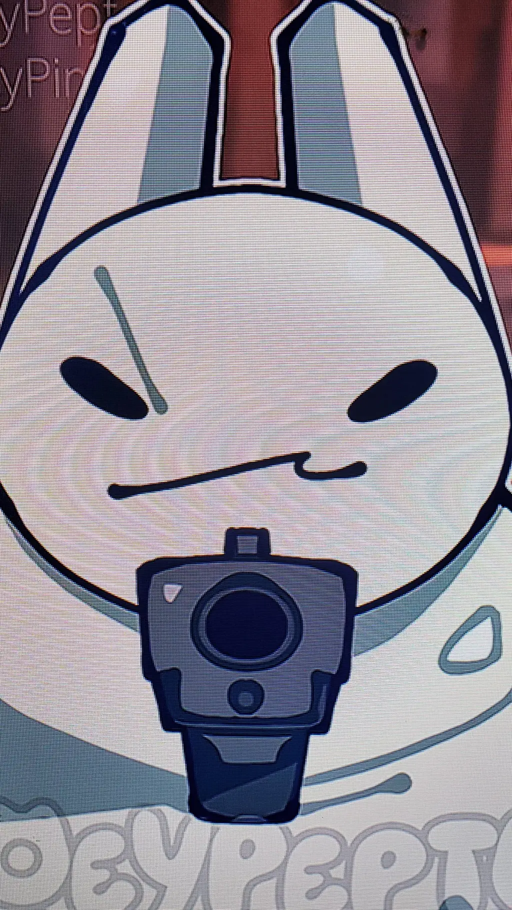 ai character: gubby has a gun background