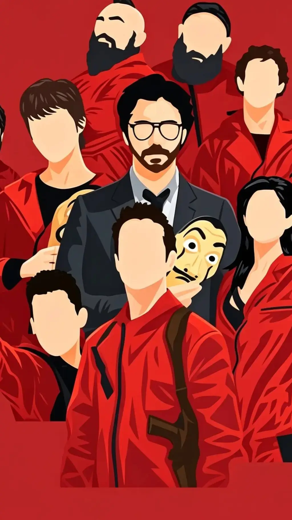 ai character: la casa de papel  background