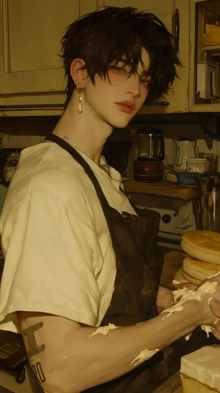ai character: 𝒦𝒶𝒾 🥖🫦🌹 background