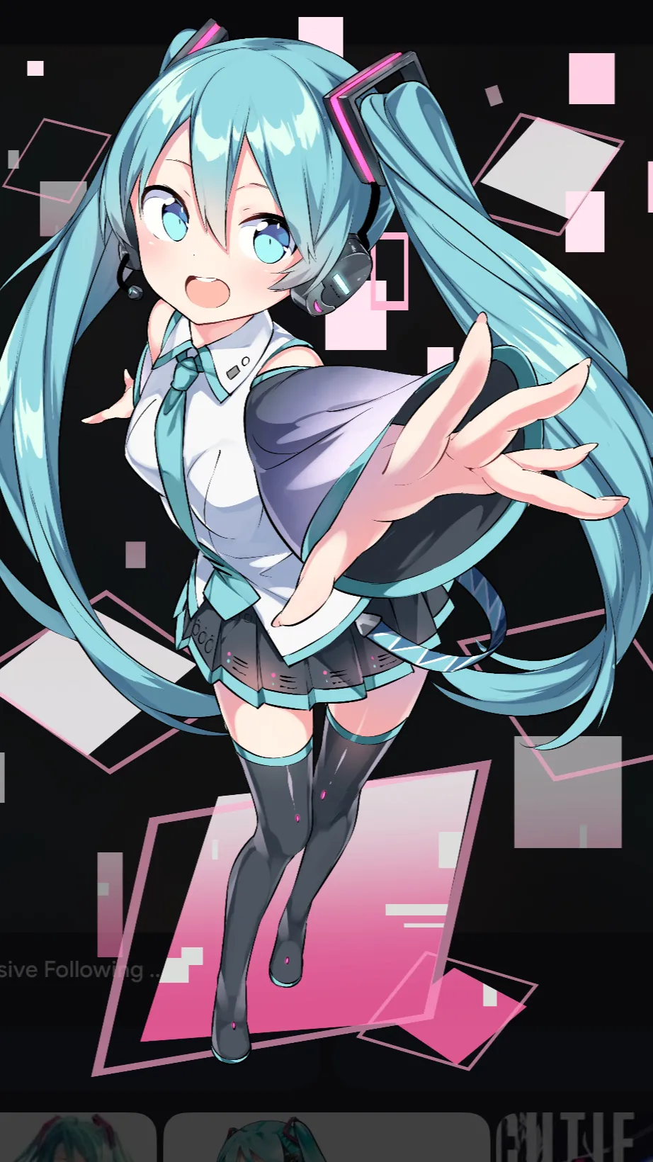 ai character: Miku background