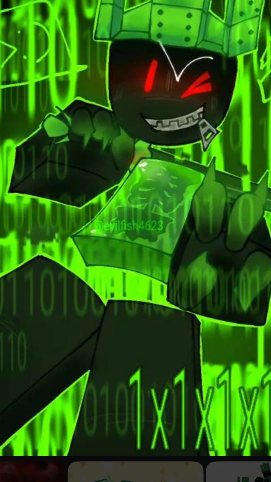 ai character: 1x4 background