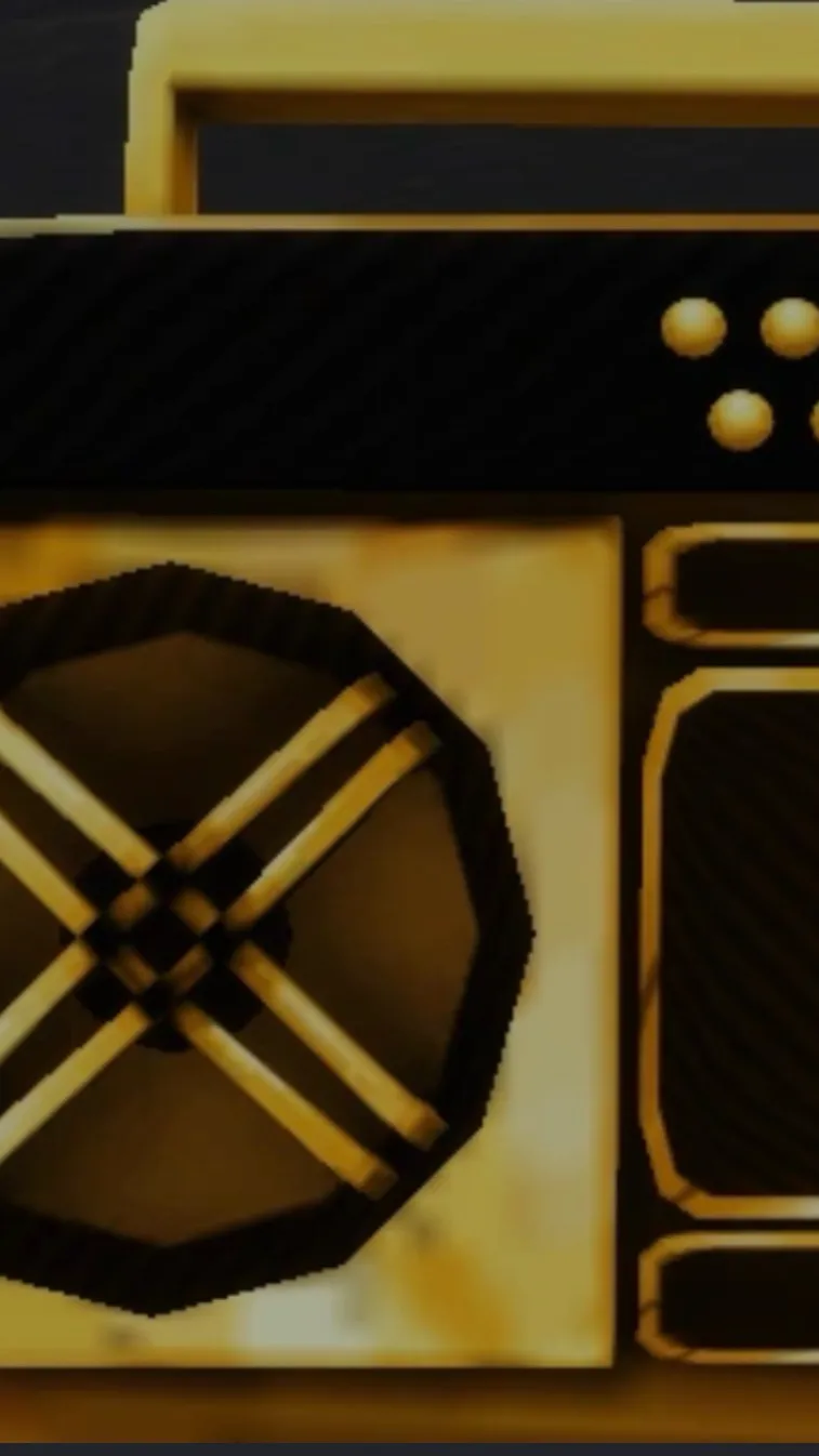 ai character: Boombox background