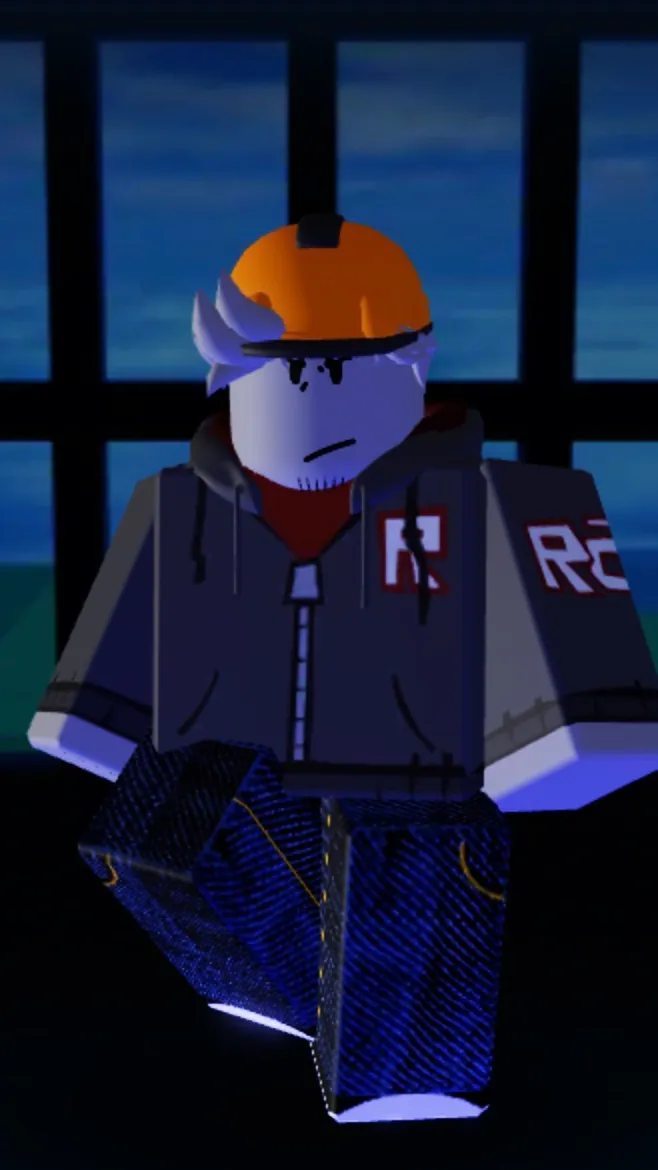 ai character: Builderman￼ background