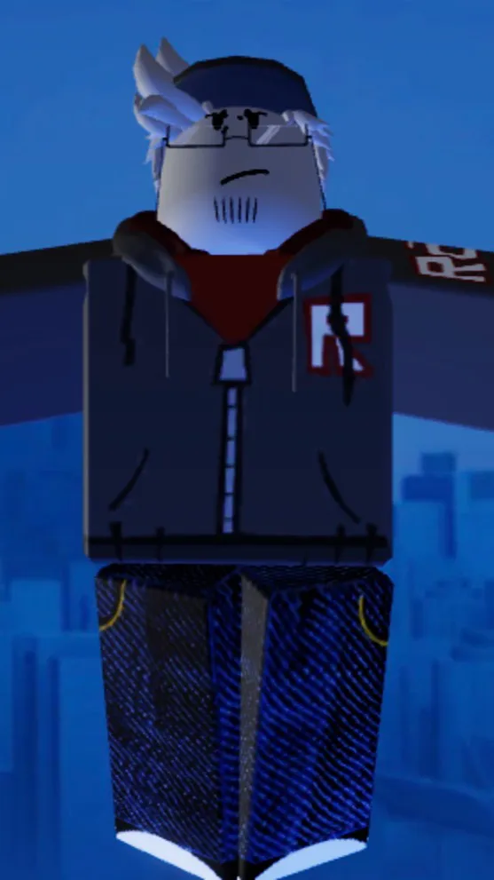 ai character: Builderman￼ background