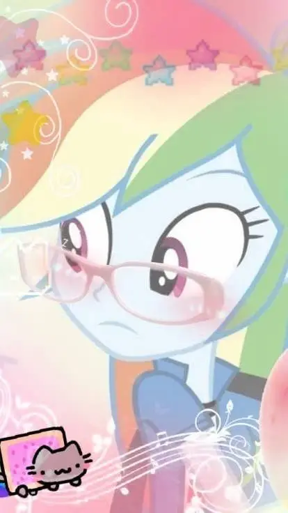ai character: rainbowdash  background
