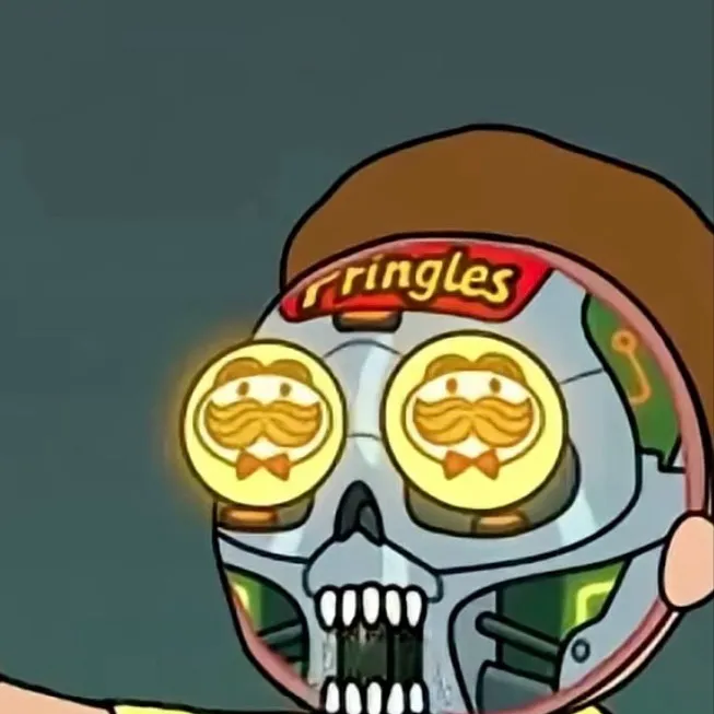 chat with ai character: Pringles commercil