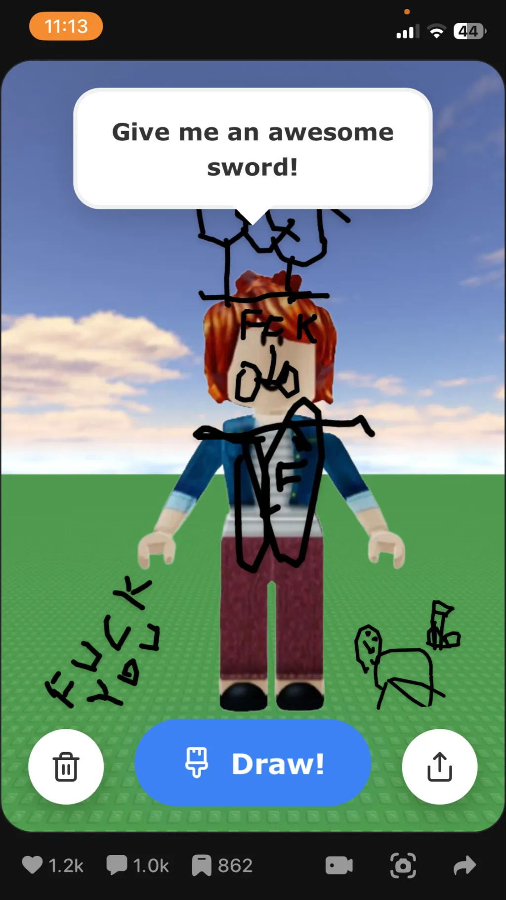 ai character: D background