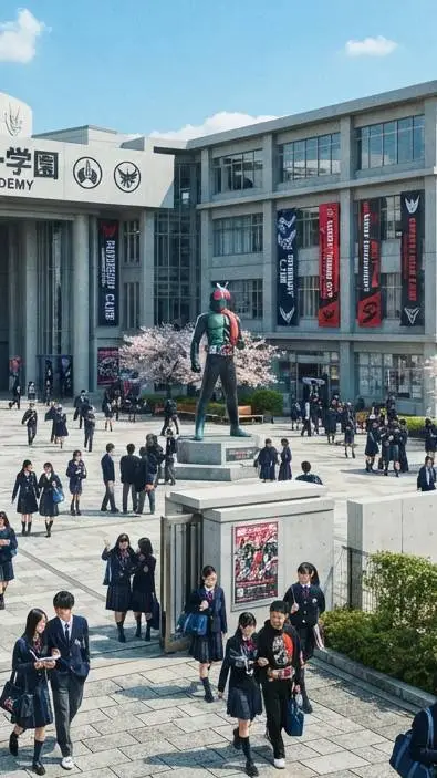 ai character: kamen rider school background