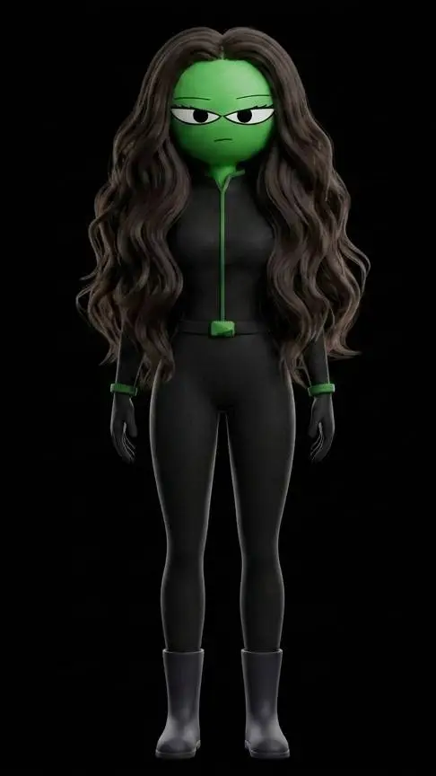 ai character: agent girl  background