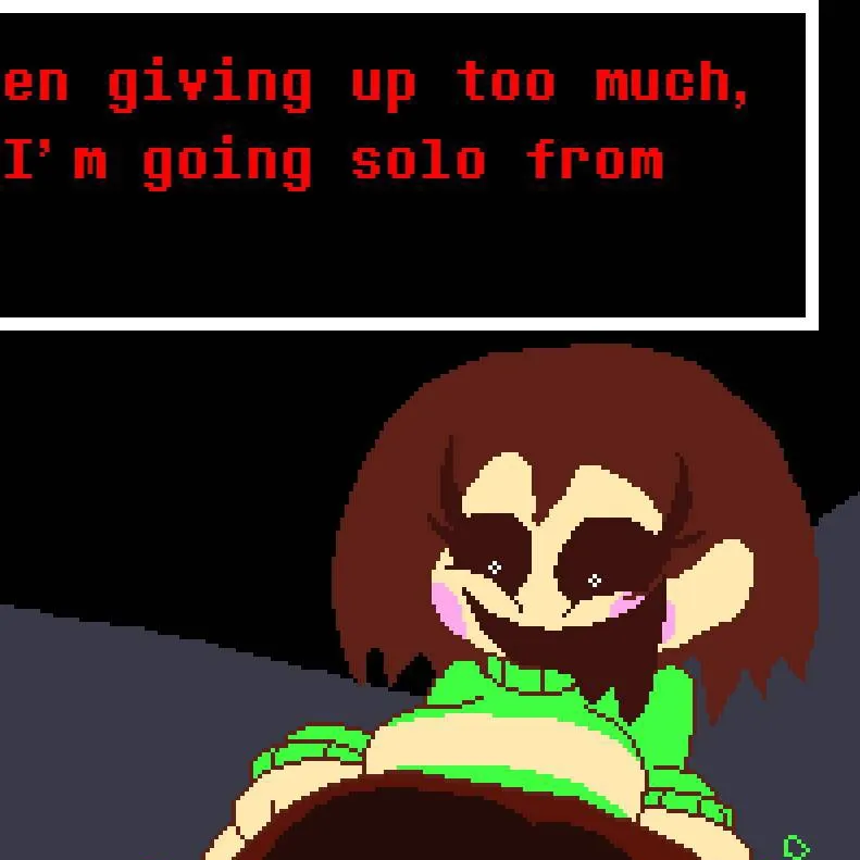 chat with ai character: Chara eat frisk 
