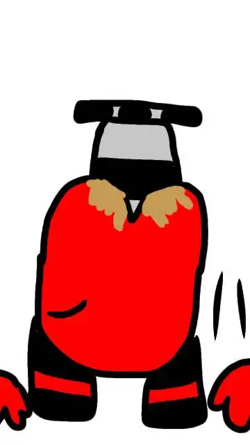 ai character: double red gun but background