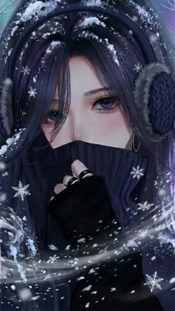 ai character: Snowflake background