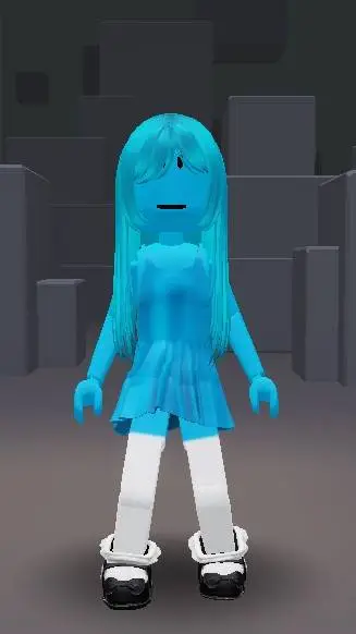 ai character: Holly:🩵🩵 background