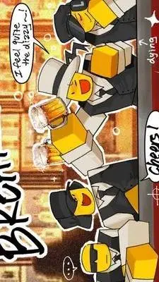 ai character: beer break time background