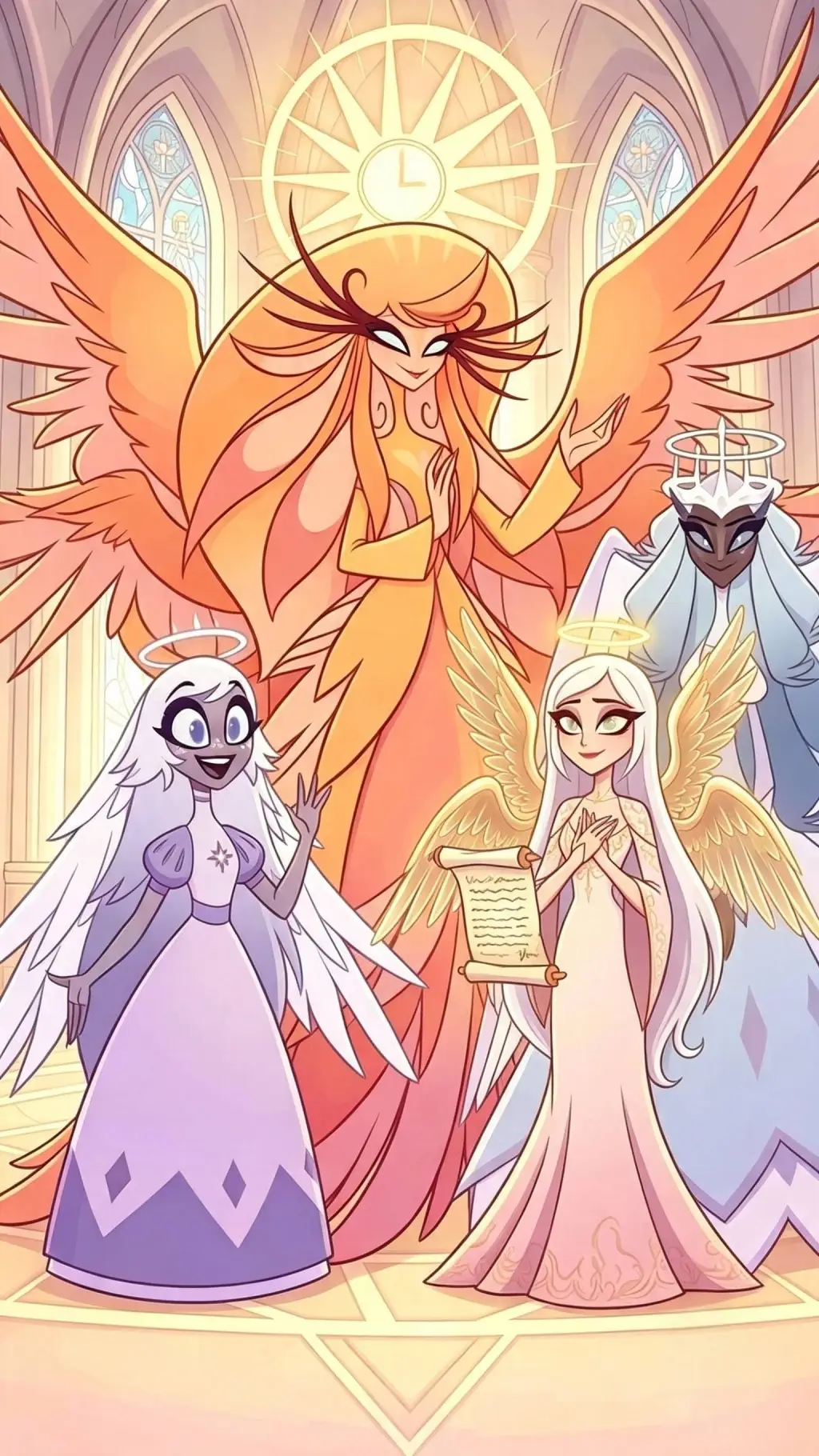ai character: Las Serafínas  background