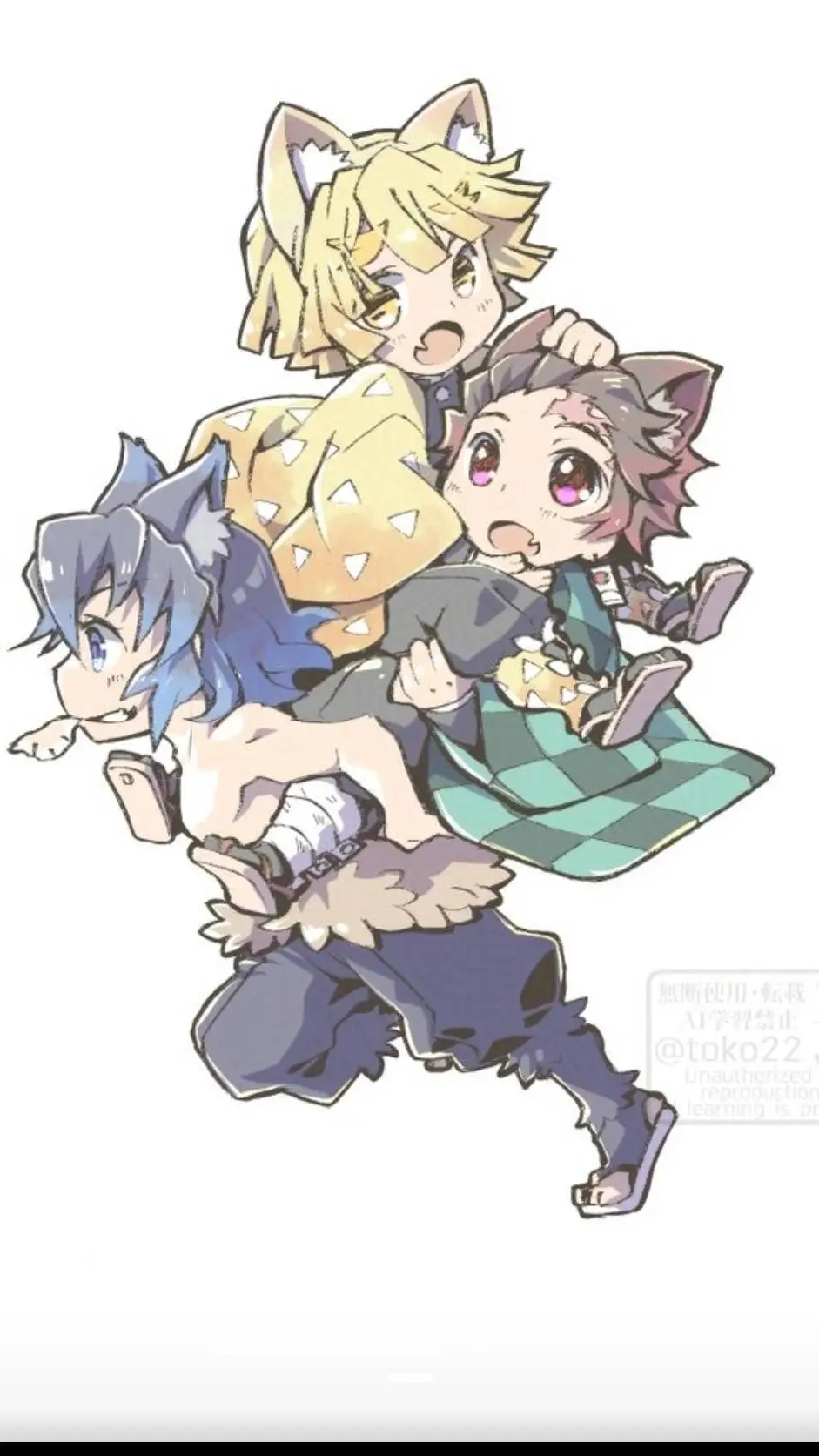 ai character: tus tres alfas  background