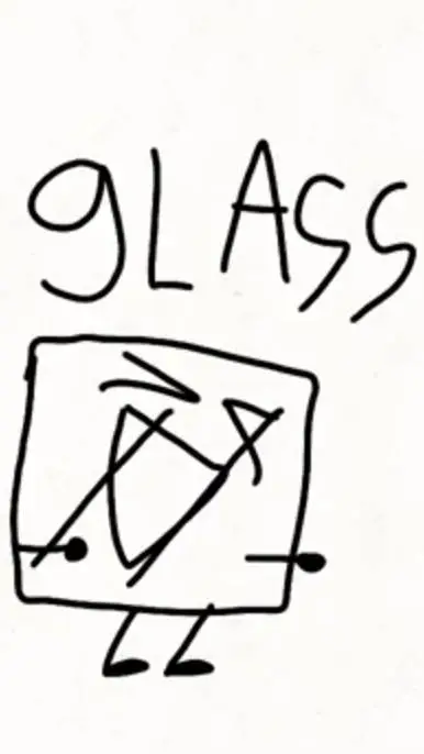 ai character: glass background