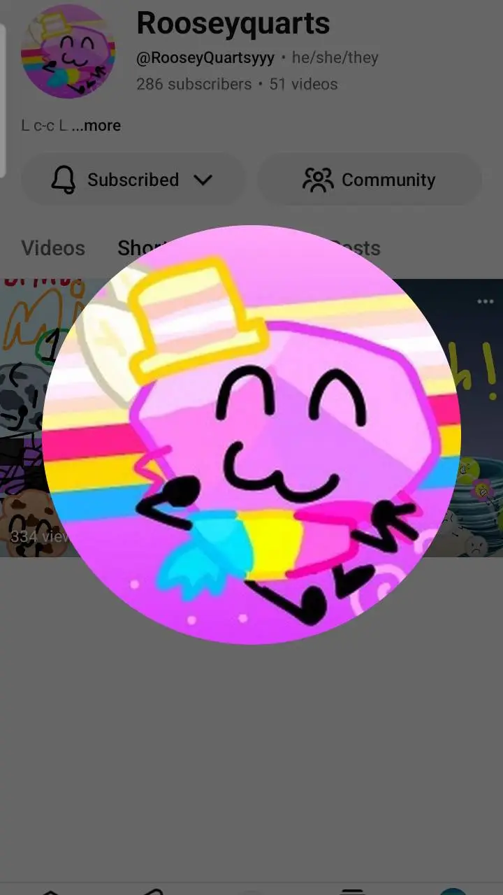 ai character: roosey Quarts background
