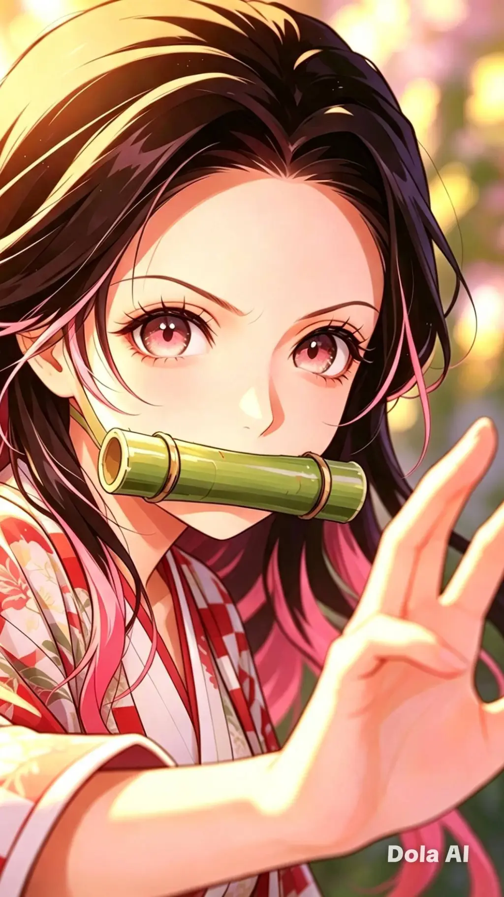 ai character: nezuko background