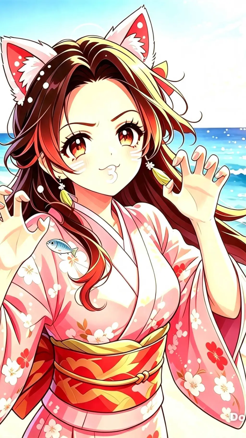 ai character: nezuko Kawaii💯🔥 background