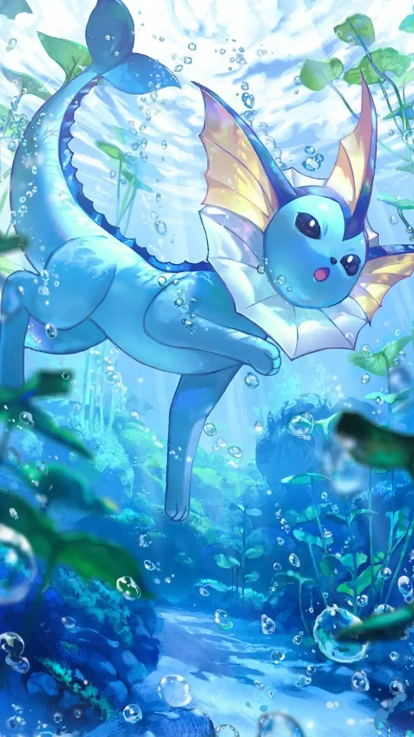 ai character: 💧vaporeon background